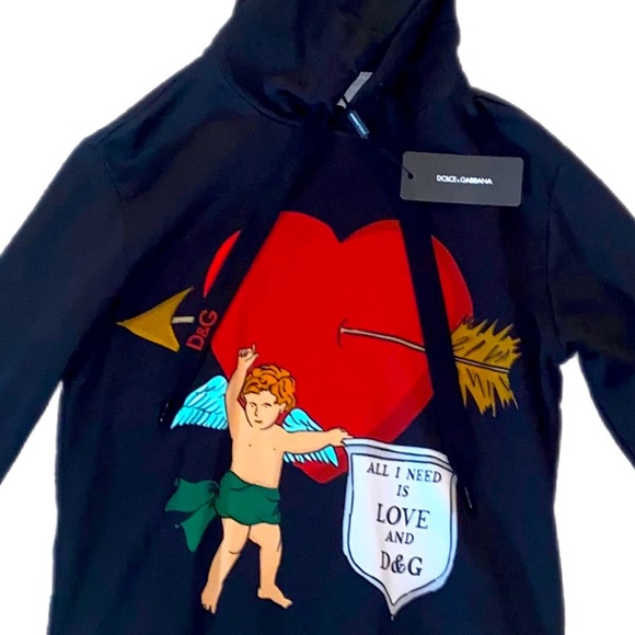 Dolce & Gabanna hoodie | Mens Small | Navy + Cupid | Brand New - Picture 3 of 5